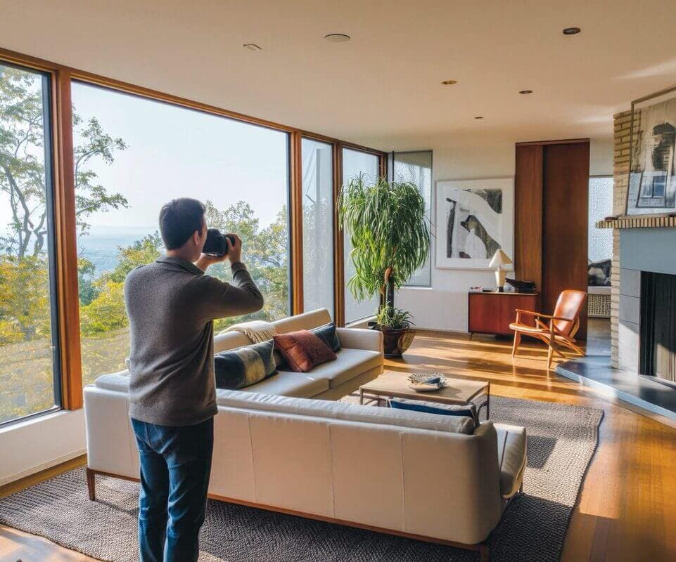 card with a girl on a wall