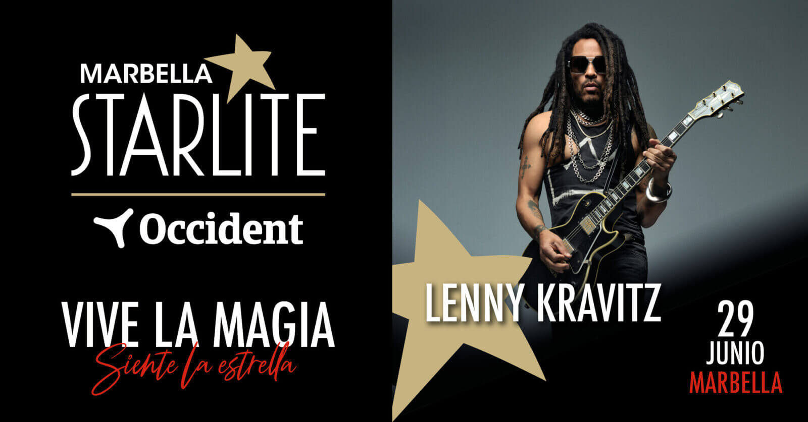 Lenny Kravitz performing at Starlite Marbella on the Costa del Sol