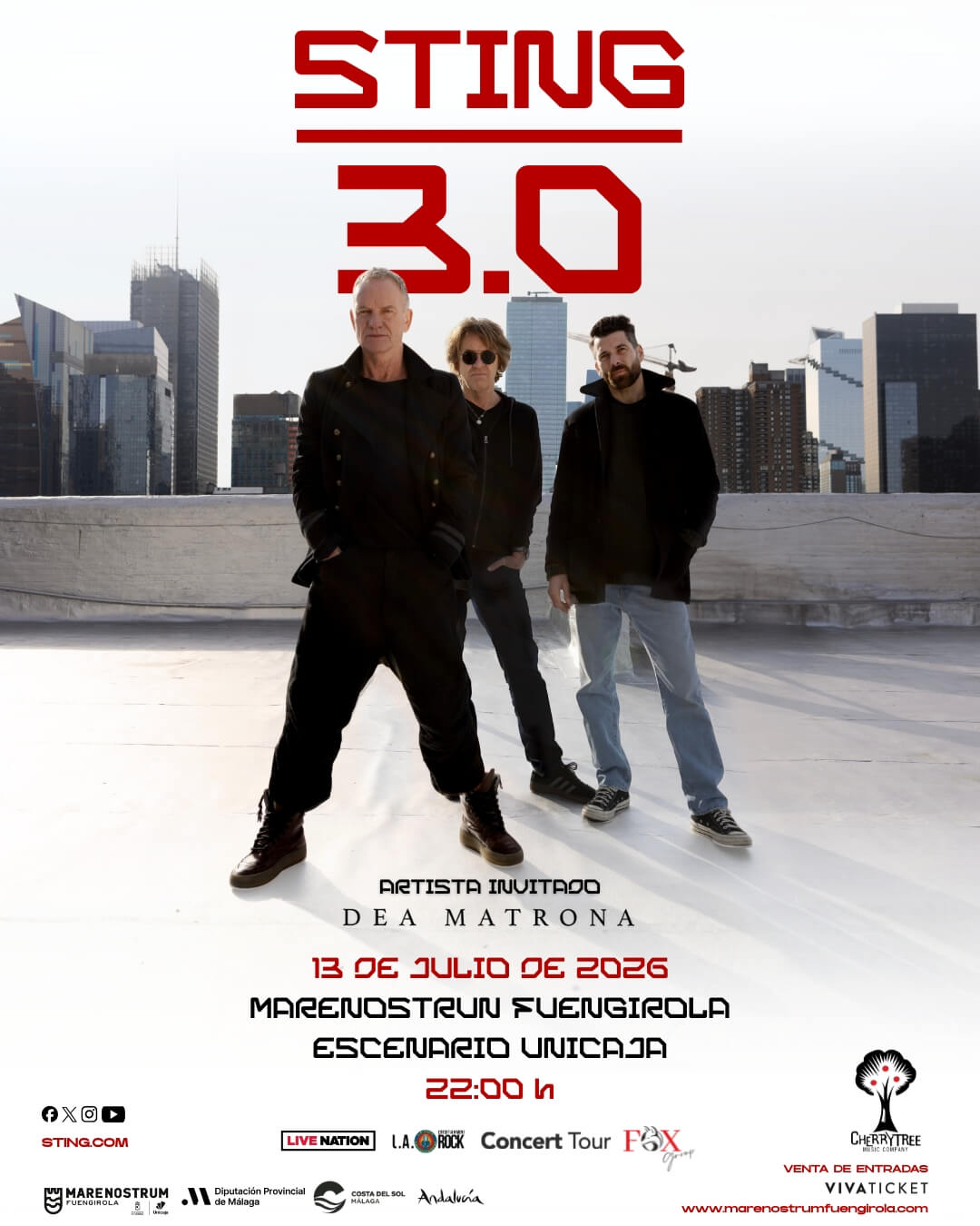 Sting performing at Marenostrum Fuengirola on the Costa del Sol