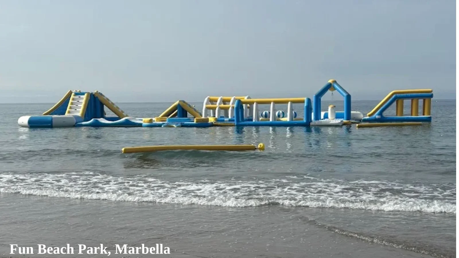 Fun Beach Park floating water park in Marbella