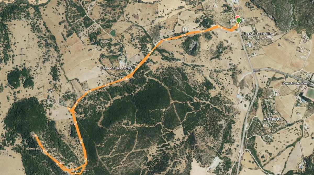 Hiking route to the Roman ruins of Lacipo in Casares