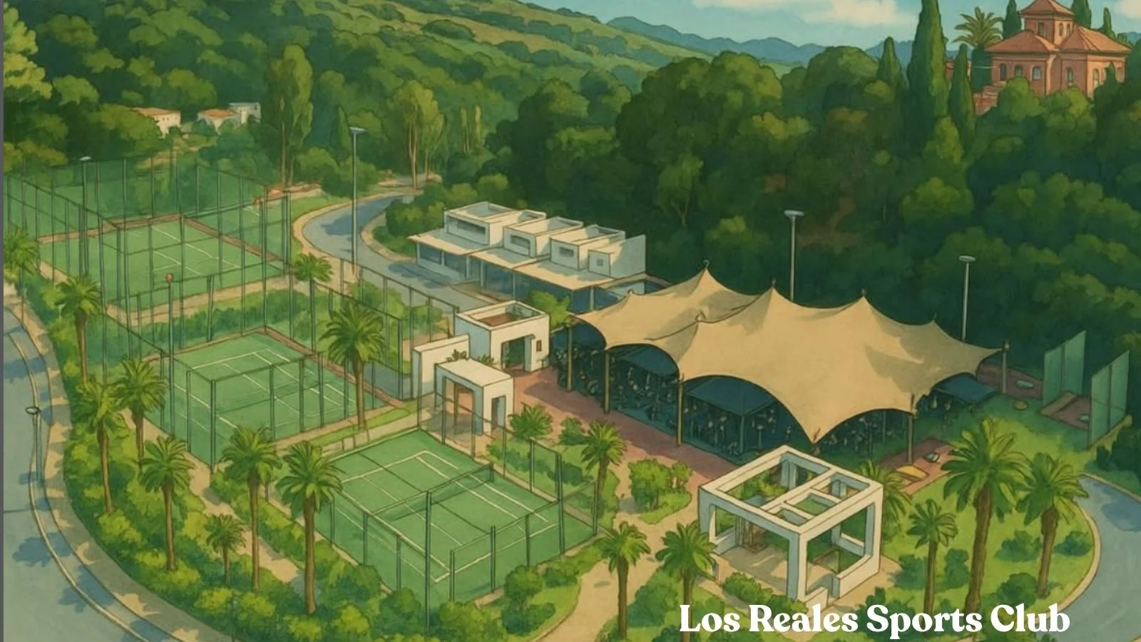 Padel courts at Los Reales Sports Club in Estepona