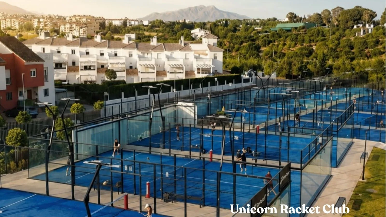 Padel courts at Unicorn Racket Club in Estepona